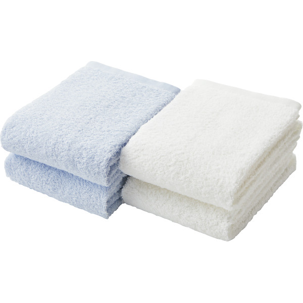 泉州こだわりタオル　本晒し　フェイスタオル４枚セット