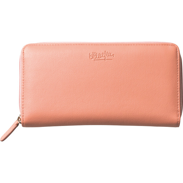 アッシュエル ラウンドファスナー長財布ピンク