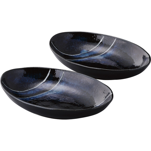 青の時代　オーバルカレー皿ペア