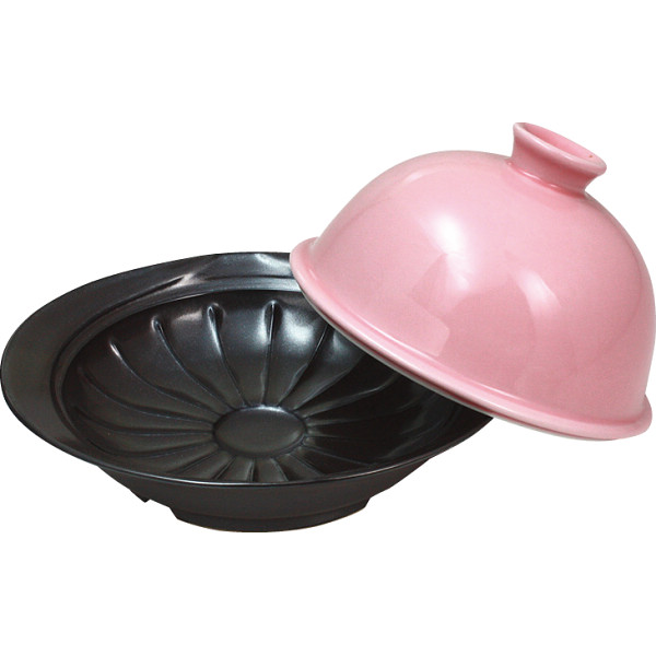 波佐見焼　蒸すクックピンク