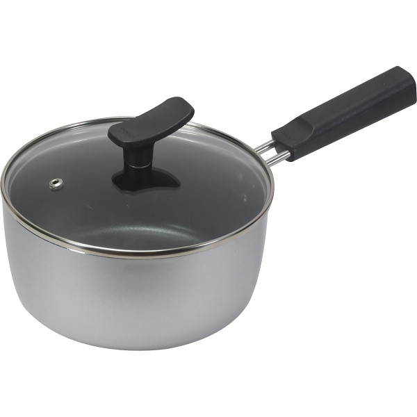 チーノ ふっ素加工ＩＨ対応ガラス蓋付片手鍋（１８ｃｍ）