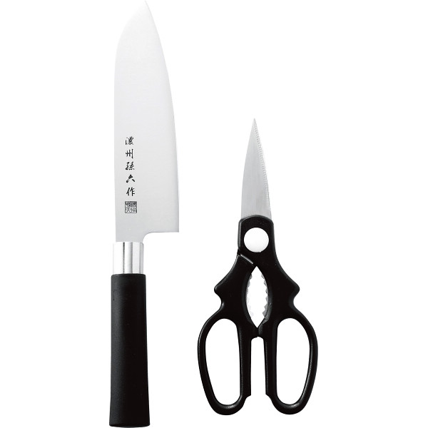 濃州孫六作　料理包丁２点セット（和式丸柄）