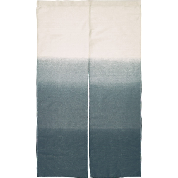 のれん（段ぼかし）ブルー