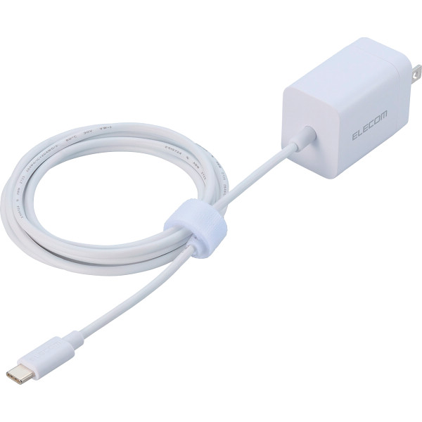 エレコム　Ｔｙｐｅ－Ｃ充電器　ＰＤ２０Ｗ　ケーブル一体型　１．５ｍホワイト