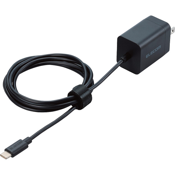 エレコム　Ｔｙｐｅ－Ｃ充電器　ＰＤ２０Ｗ　ケーブル一体型　１．５ｍブラック