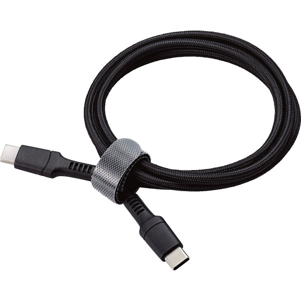 エレコム　タイプＣーＣ　ケーブル　１００Ｗ　１ｍ　ナイロンメッシュブラック