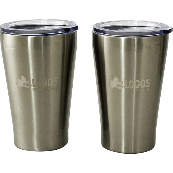 ＬＯＧＯＳ ペアステンレスタンブラー（蓋付）