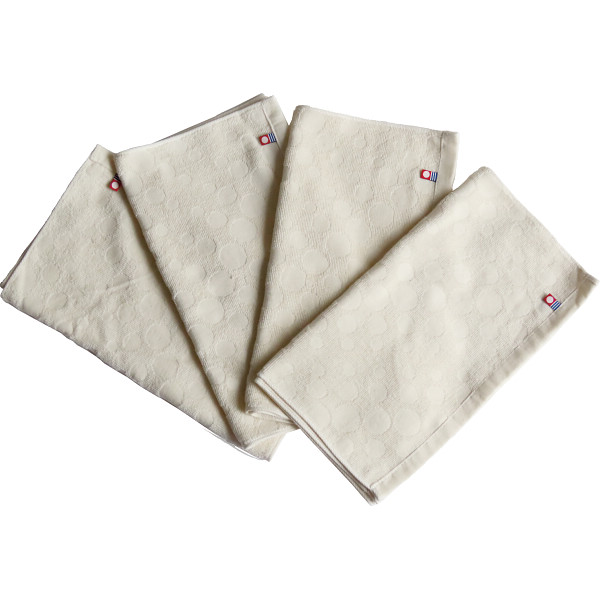 今治無漂白・無染色ナチュラタオル　フェイスタオル４Ｐ