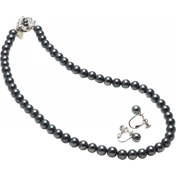 ユキコハナイ パール２点セットダークグレー