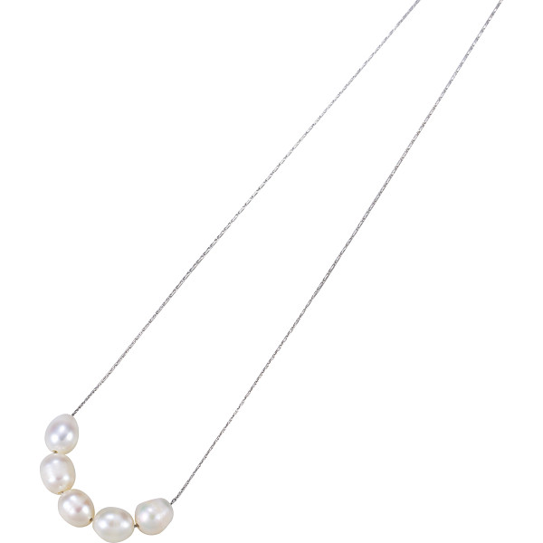 ドゥーナイスクラップ　スライドチェーンの淡水パールネックレス