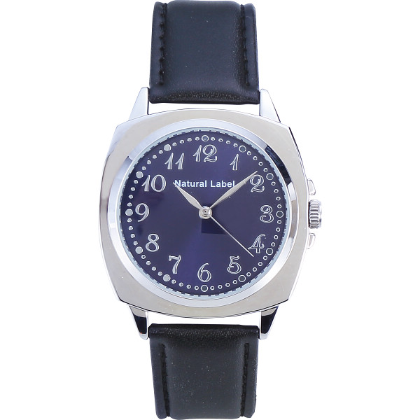 ナチュラルレーベル　メンズウオッチブルー