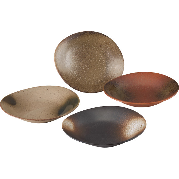 和風楕円パスタ皿４枚セット