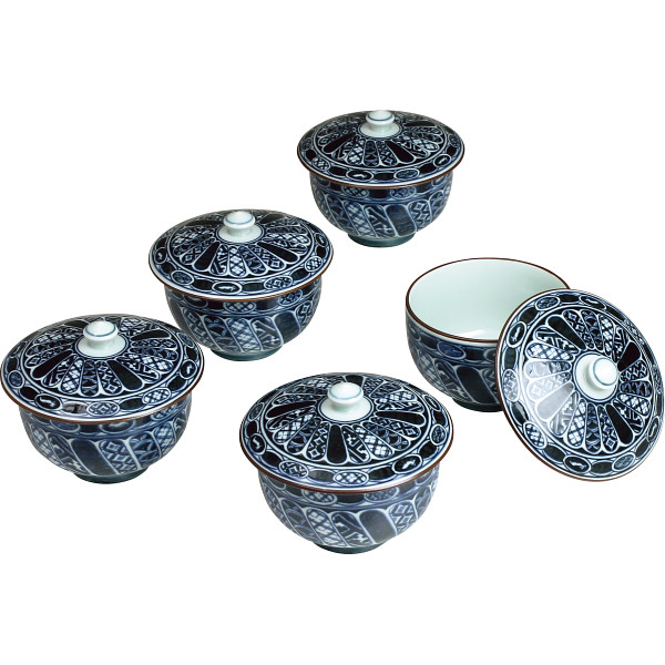 波佐見焼 染付祥瑞 汲出５客揃