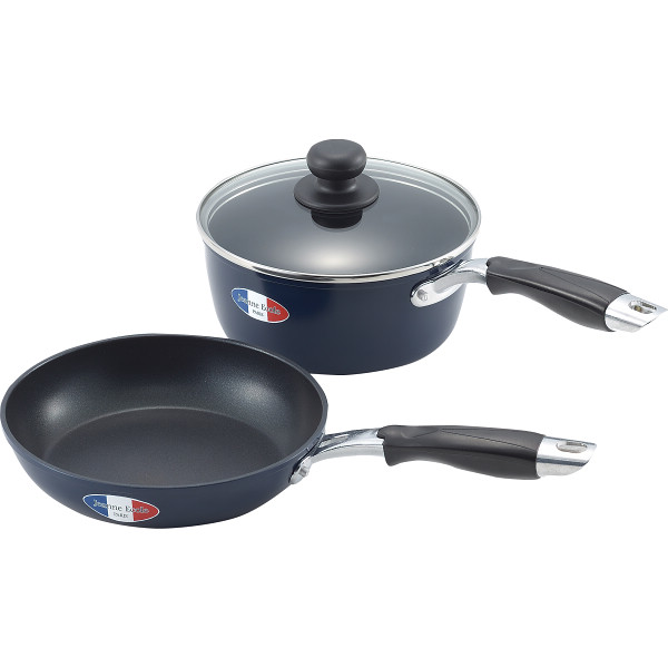 ジャンヌ・エコール 片手鍋（１８ｃｍ）＆フライパン（１８ｃｍ）セット