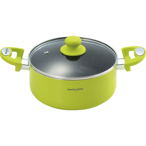 マリ・クレール　カラーズ　アルミ両手鍋（２０ｃｍ）