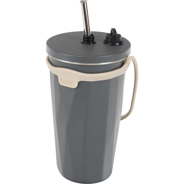 トート　ストロー付２Ｗａｙタンブラー（５７０ｍｌ）チャコール