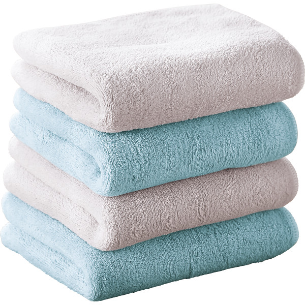 生活時間を確保するタイパタオル　フェイスタオル４枚セット