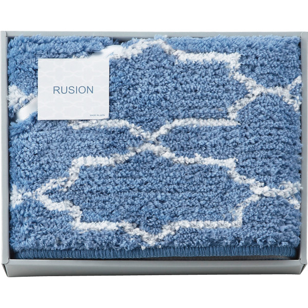 ルシオン ワイドバスマットブルー