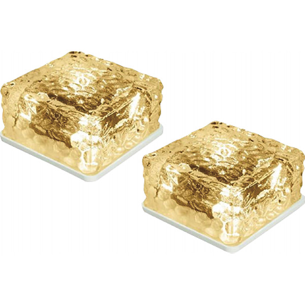 ソーラーブリックアイスライト　２個組電球色