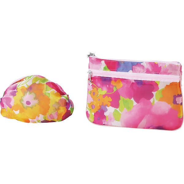 日本製オーガンジーポーチセットピンク