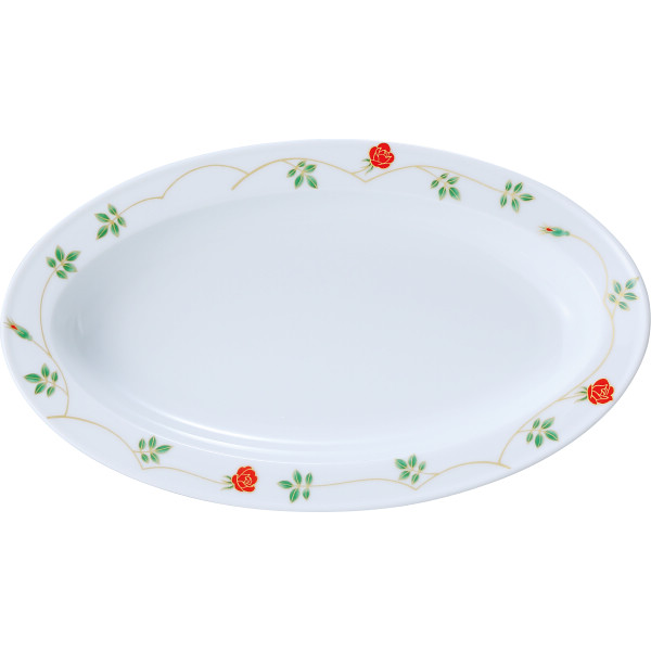 香蘭社　ローズリング２４ｃｍオーバルプレート