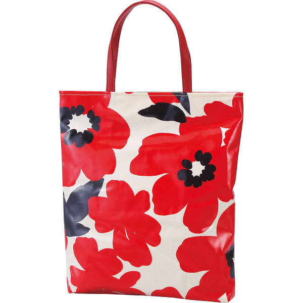 日本製コーティング手さげレッド