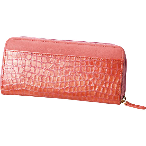 マデーラ ラウンドファスナー長財布ピンク