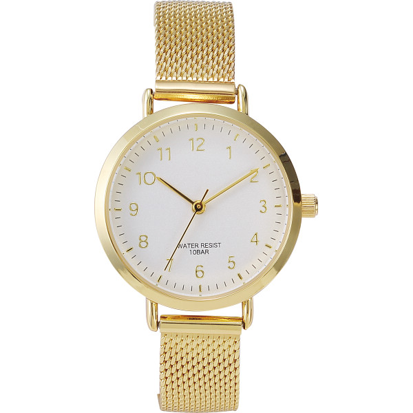 １０気圧防水ベルトウオッチゴールド