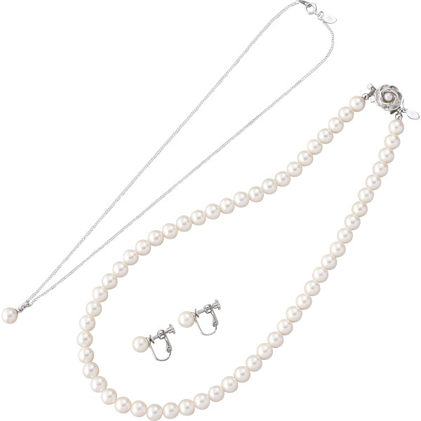 ユミジェンヌ ７ｍｍシェルパール３点セットホワイト