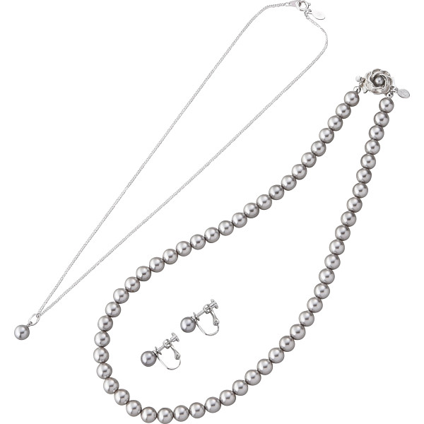 ユミジェンヌ ７ｍｍシェルパール３点セットグレー