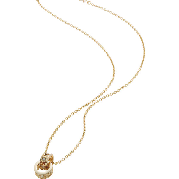 ジョルジュ・レッシュ ダブルリングネックレスゴールド