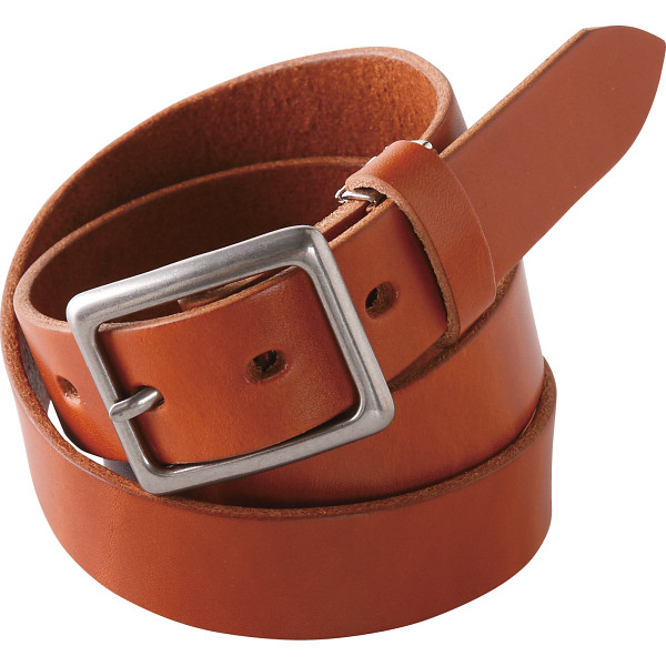 ｍ，ｉ，ｕ，ｏ．ｊ 栃木レザー ヌメ革 ベルトブラウン