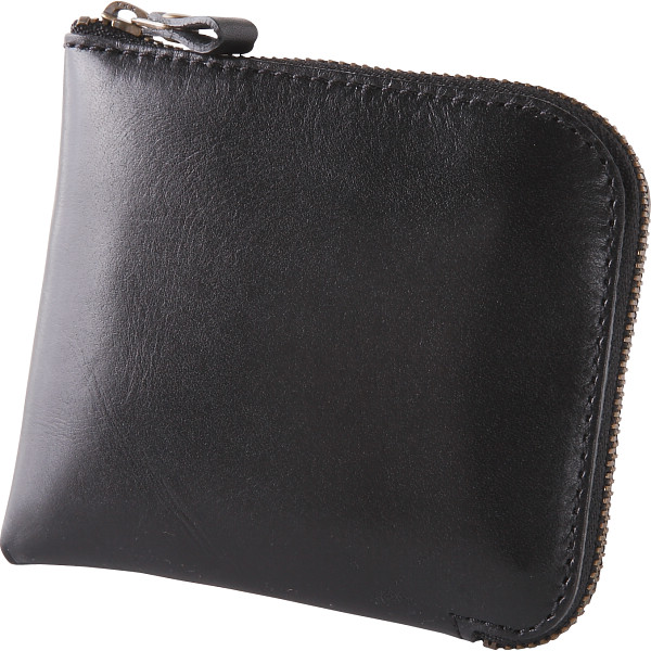 ｍ，ｉ，ｕ，ｏ．ｊ ヌメ革 財布（メンズ）ブラック