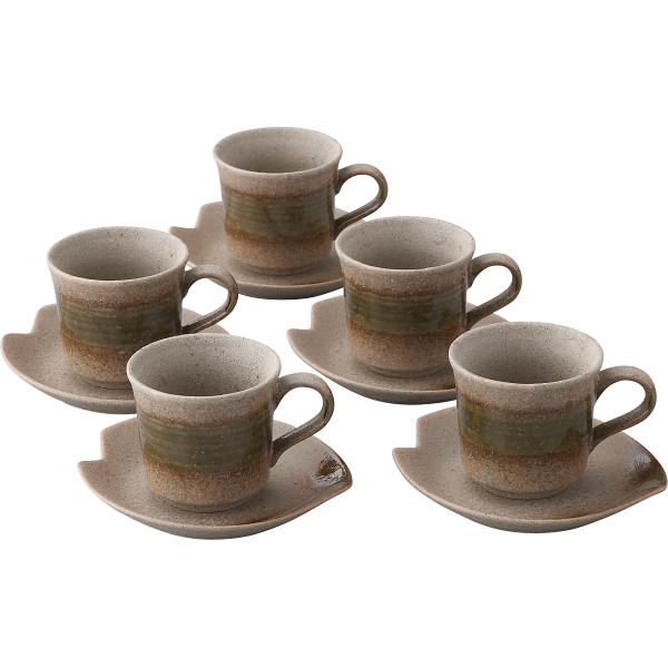 窯変織部 コーヒーセット