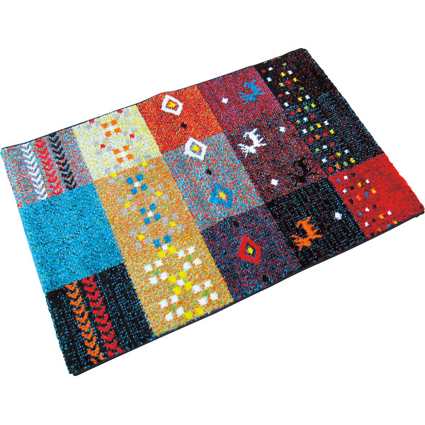 トルコ製玄関マットカラフル