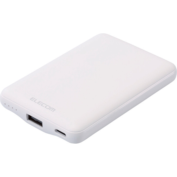 エレコム　モバイルバッテリー　５０００ｍＡｈ　最大１５Ｗホワイト