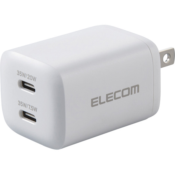 エレコム　ＴｙｐｅＣ　コンセント　充電器　ＰＤ　３５Ｗ　ＰＰＳホワイト