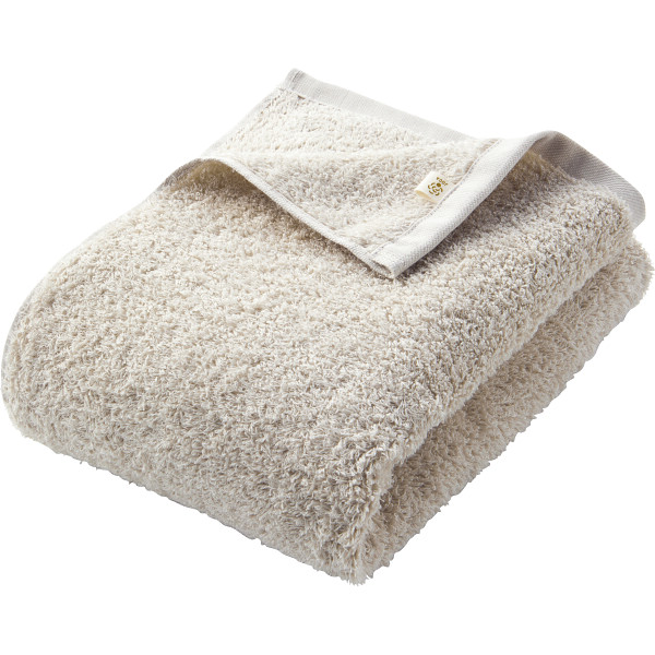 グランフランセヌーベル　オーガニックコットン　ロングパイル　バスタオルアイボリー