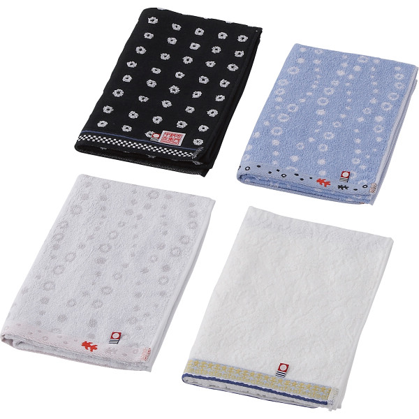 柄おまかせ（今治タオル）フェイスタオル４枚セット