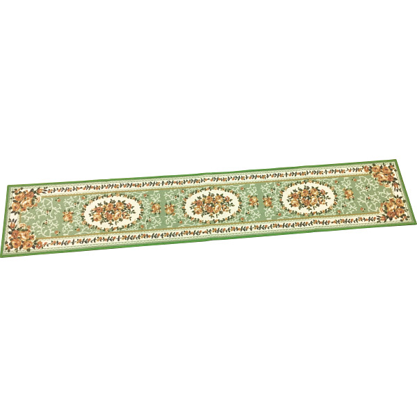 丈夫なはっ水加工キッチンマットグリーン