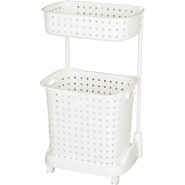 ランドリーバスケット２段ホワイト