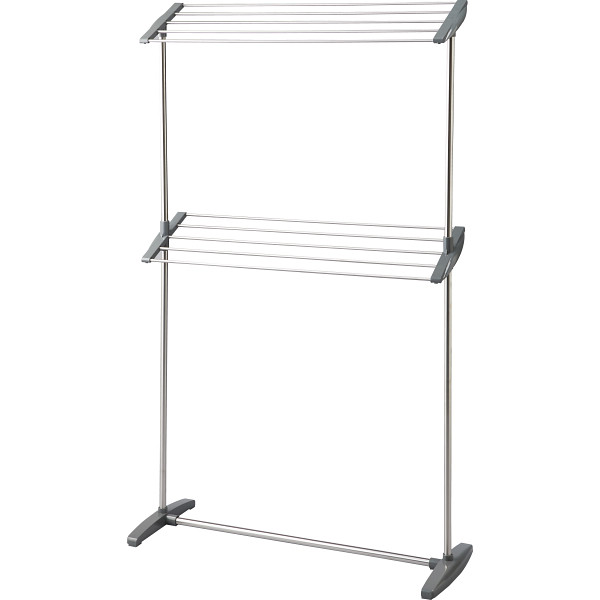 ２段式ステンレスバスタオルかけ