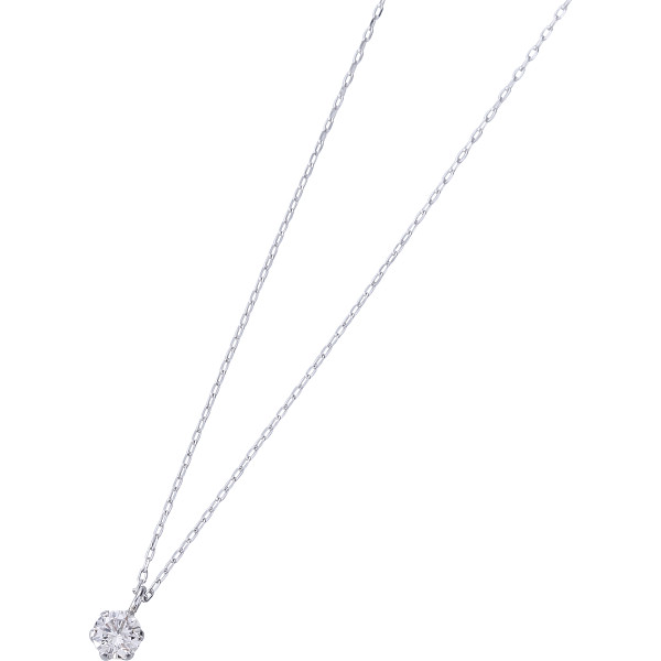 プラチナＶＳ０．１ｃｔダイヤペンダント（鑑定書付）ベネチアンチェーン