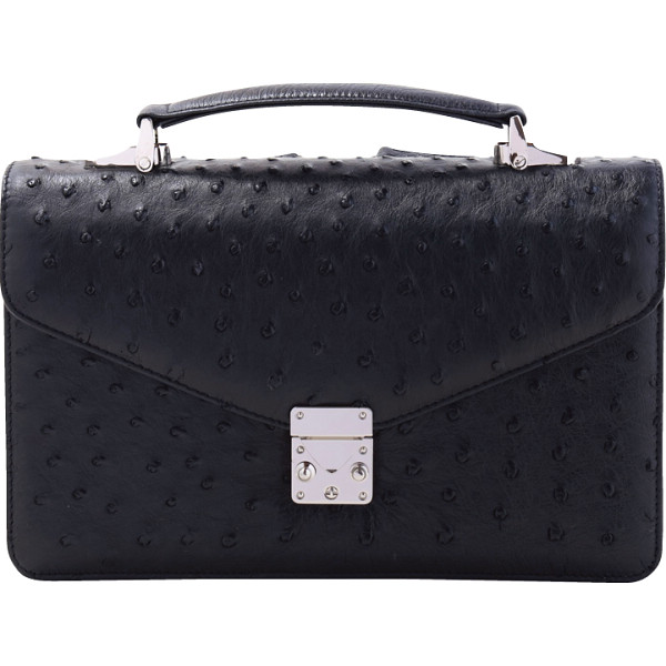 オーストリッチメンズバッグブラック