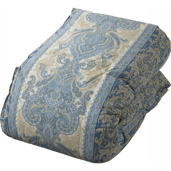 ポーランド産ホワイトグースダウン　羽毛掛けふとんブルー