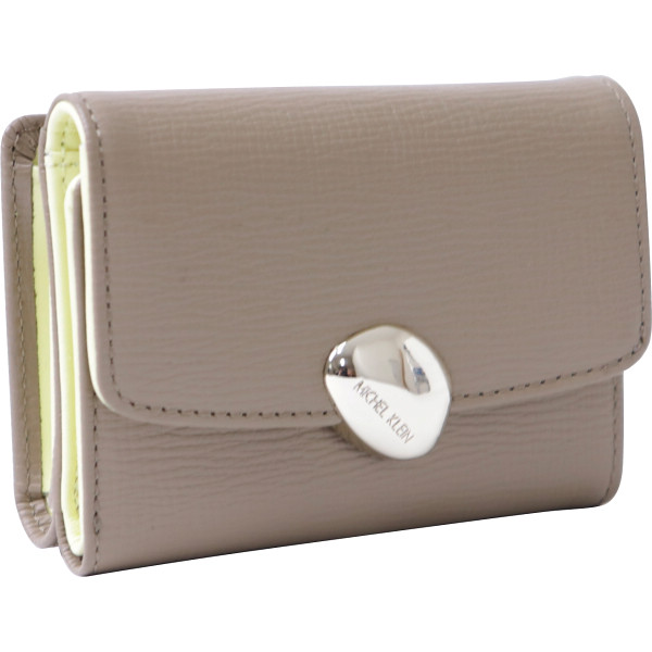 ミッシェルクラン　被せ二つ折り財布オリーブ