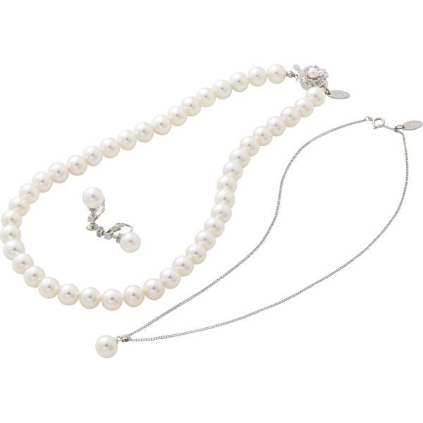 ユキコハナイ パール３点セットホワイト