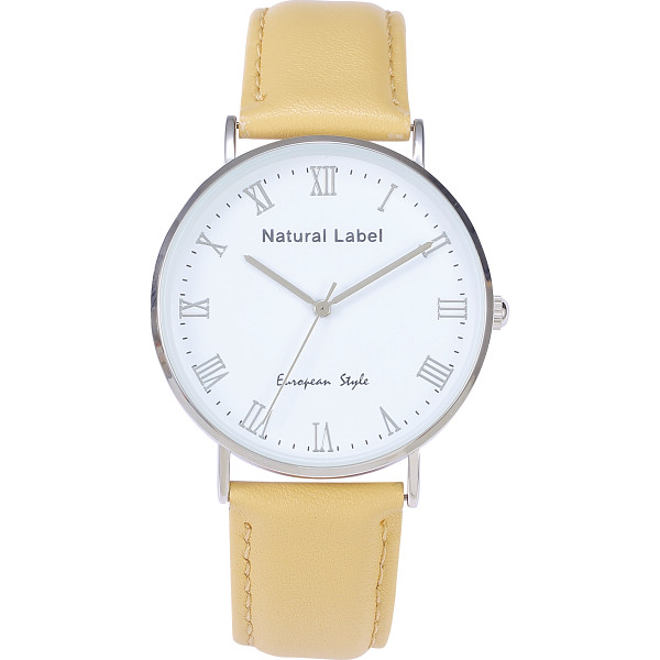 ナチュラルレーベル　レディースウオッチアイボリー