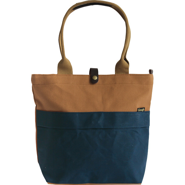 そだてる帆布Ｇｒｏｕｇｈ　トートバッグネイビー×ブラウン