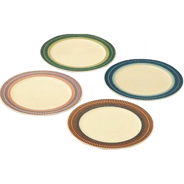 祥風窯　曽根洋司作　カンナ　プレート４枚セット